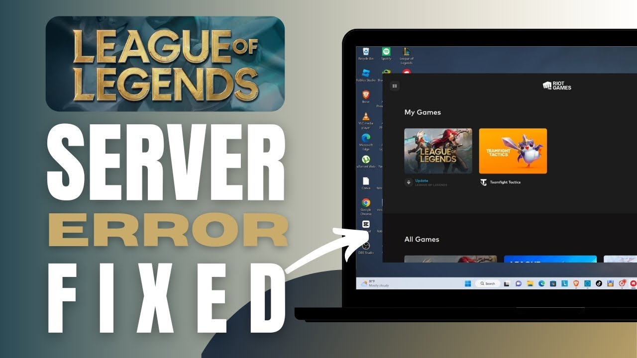 Unable to Connect to Server” League of Legends Error Fix - Tutorial 